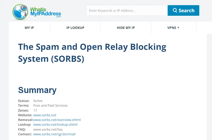 sorbs.net nedir?